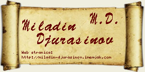 Miladin Đurašinov vizit kartica